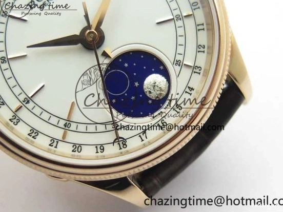 1229 Cellini 50535 Moonphase RG GMF Best Edition White Dial on Brown Leather Strap A Lightweight 2634